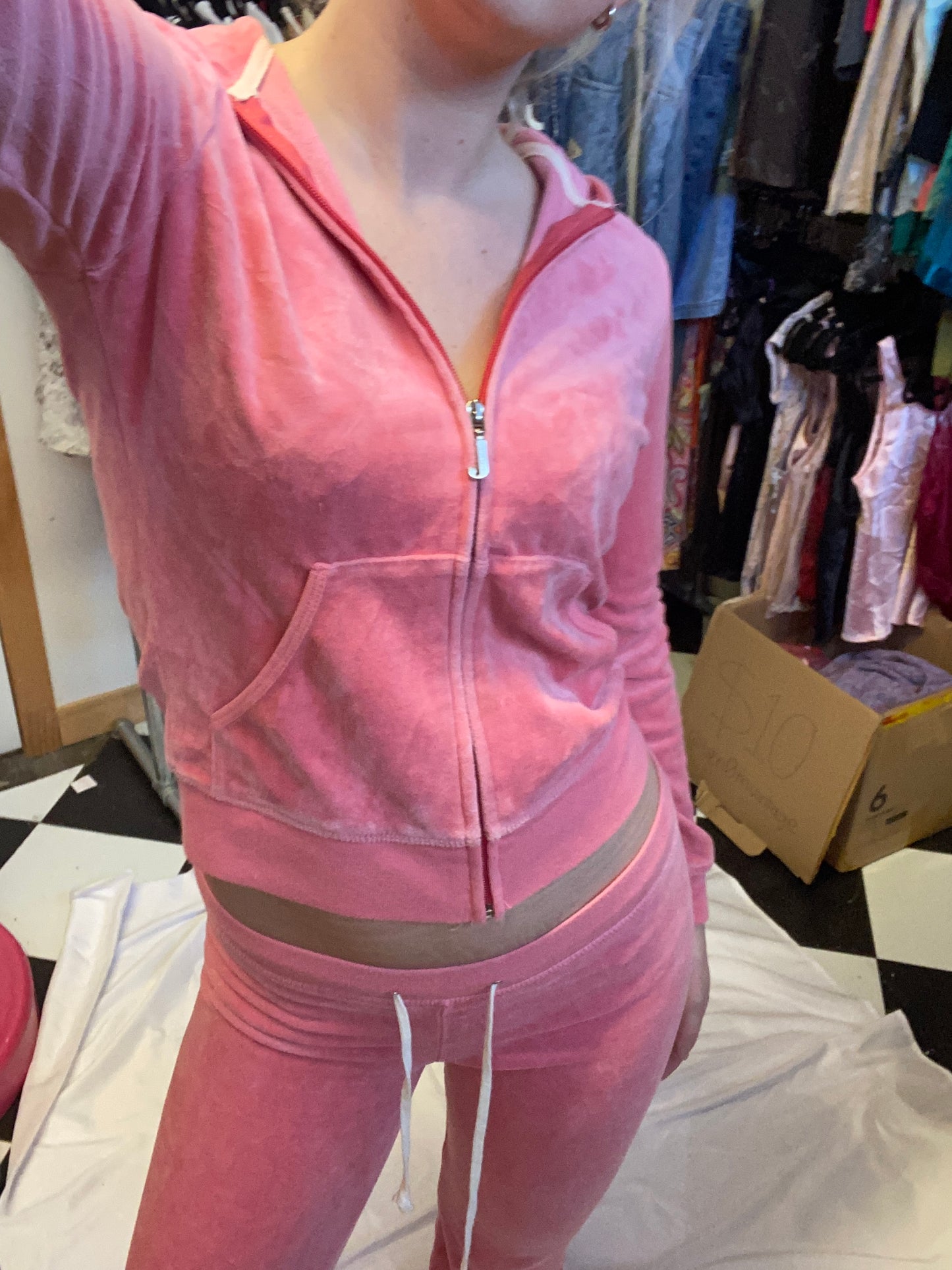 Coral Pink Y2k Juicy Tracksuit