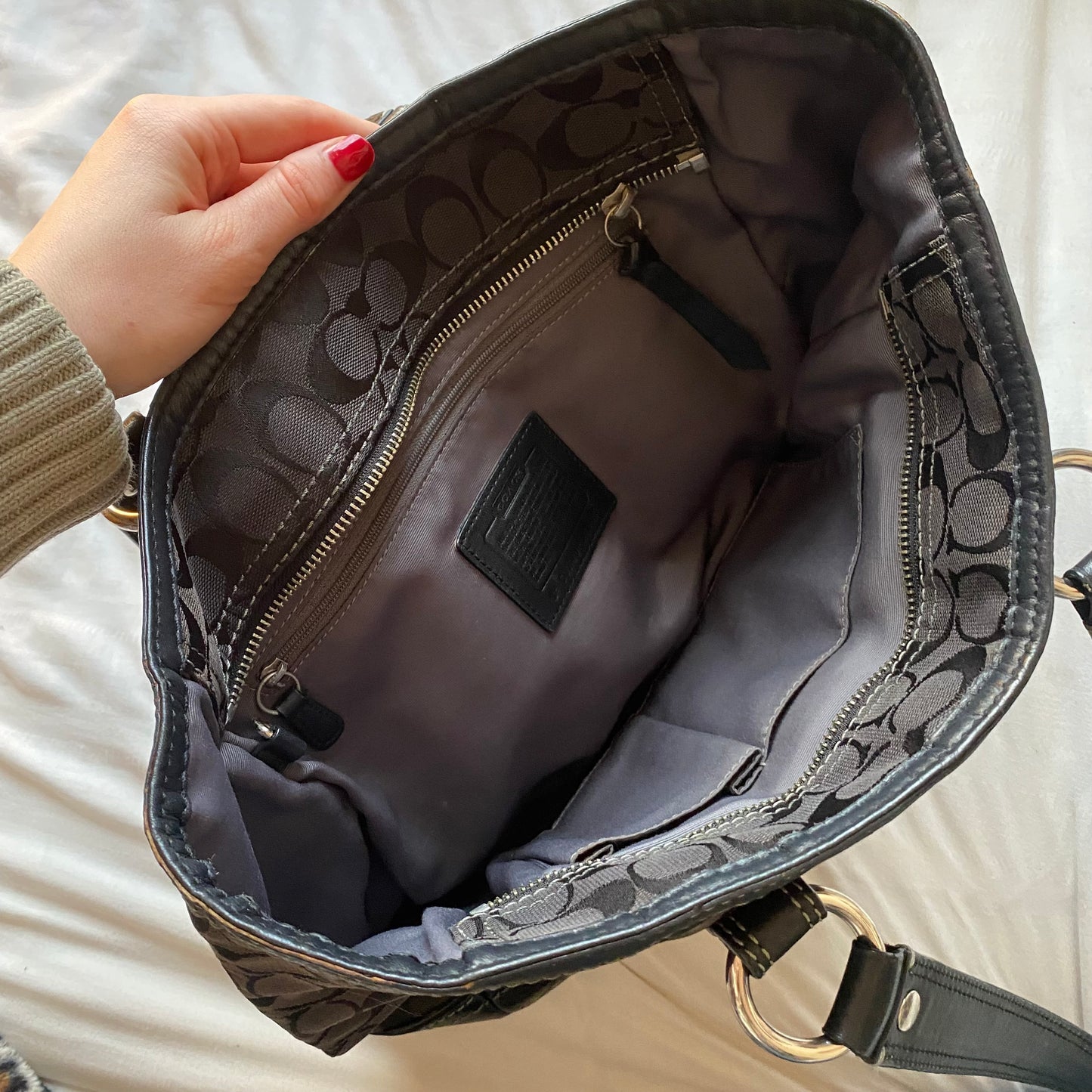 Black Coach Tote Bag