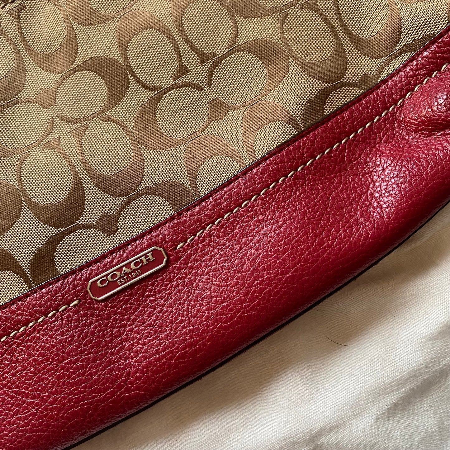 Cherry Red Coach Bag