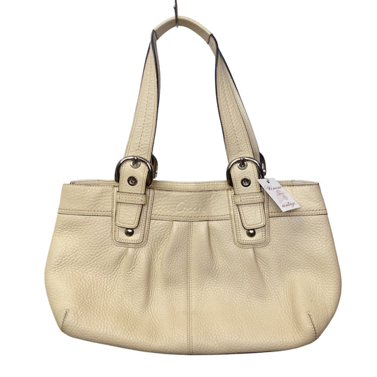 Cream Coach Bag